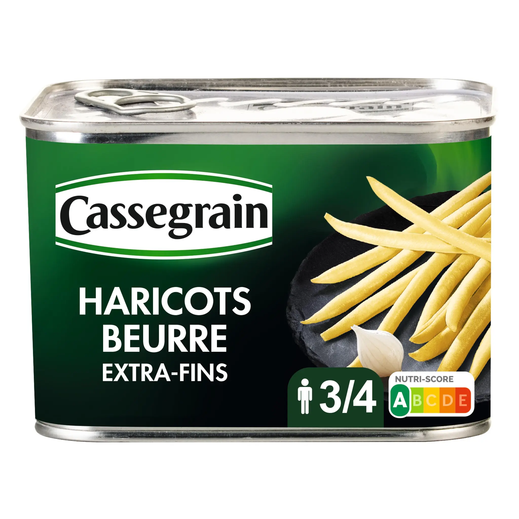 CASSEGRAIN Haricots beurre extra-fins en boite