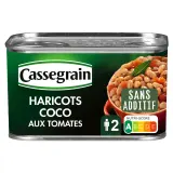 CASSEGRAIN Haricots coco cuisinés tomate laurier