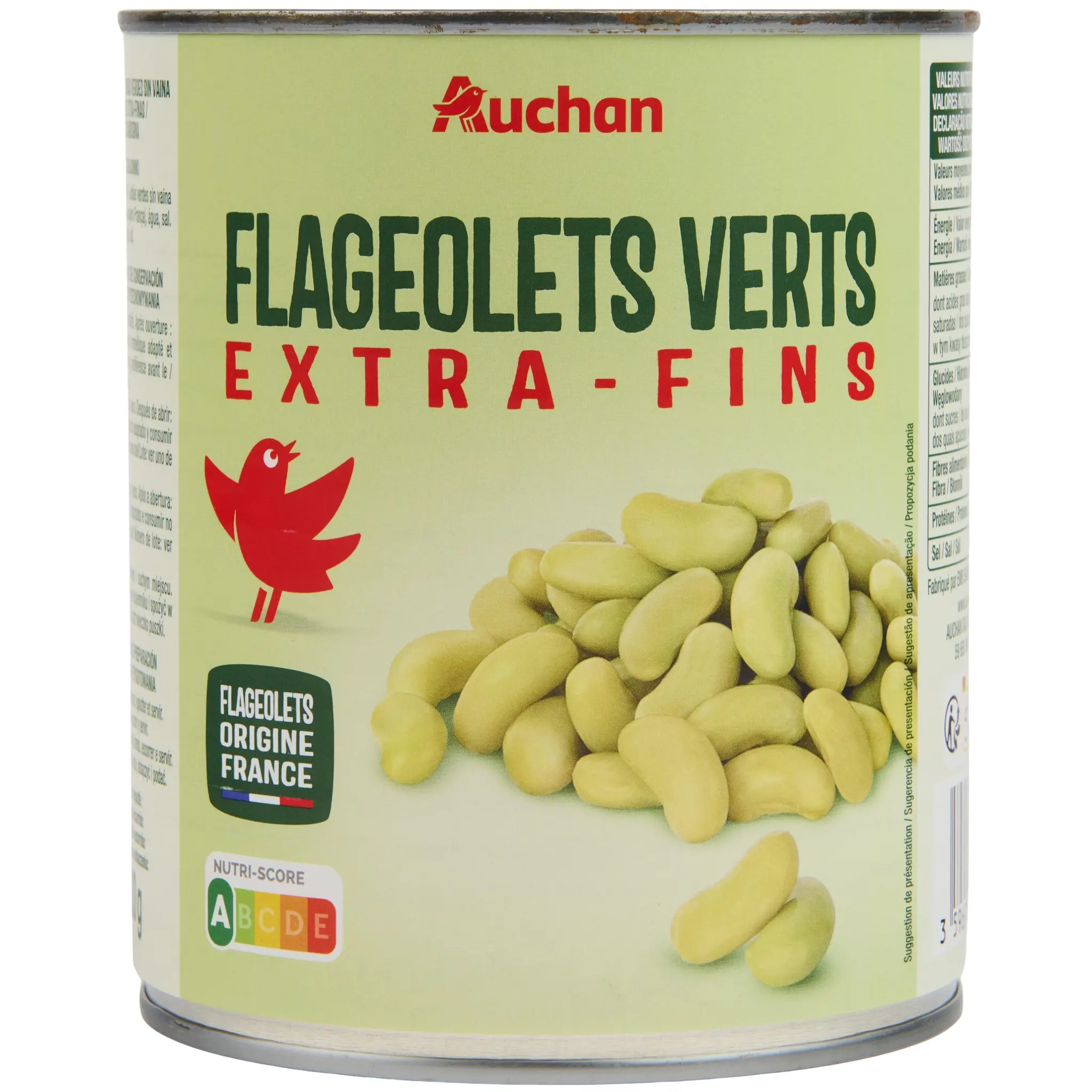 AUCHAN Flageolets verts extra-fins