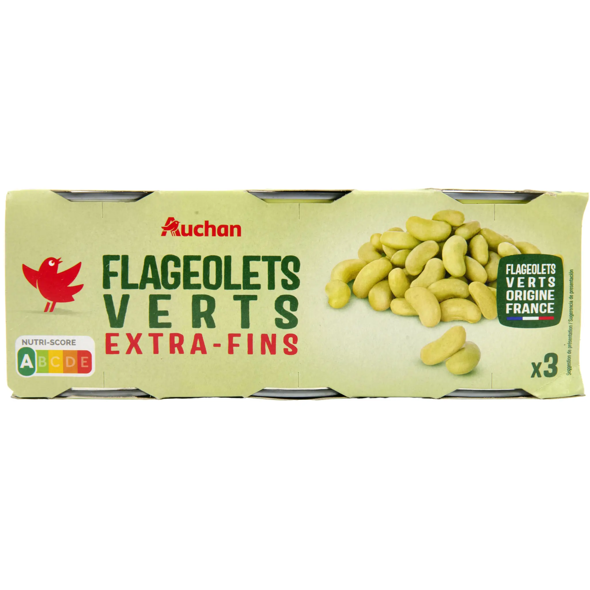 AUCHAN Flageolets verts extra fins