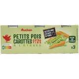AUCHAN Petits pois carottes extra-fins
