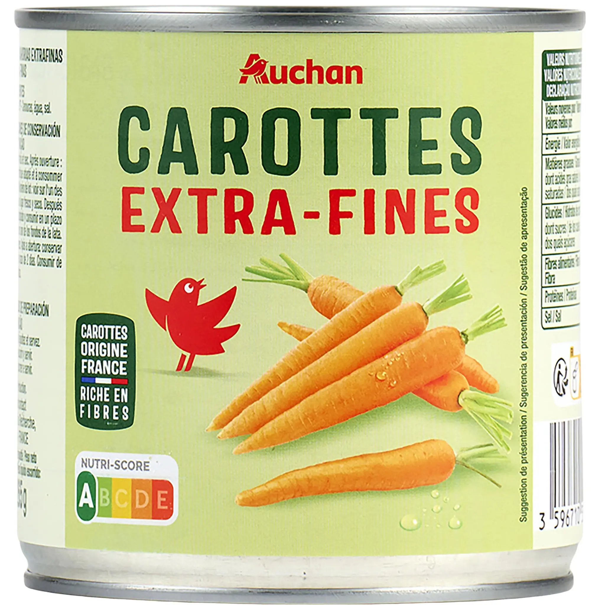 AUCHAN Carottes extra-fines