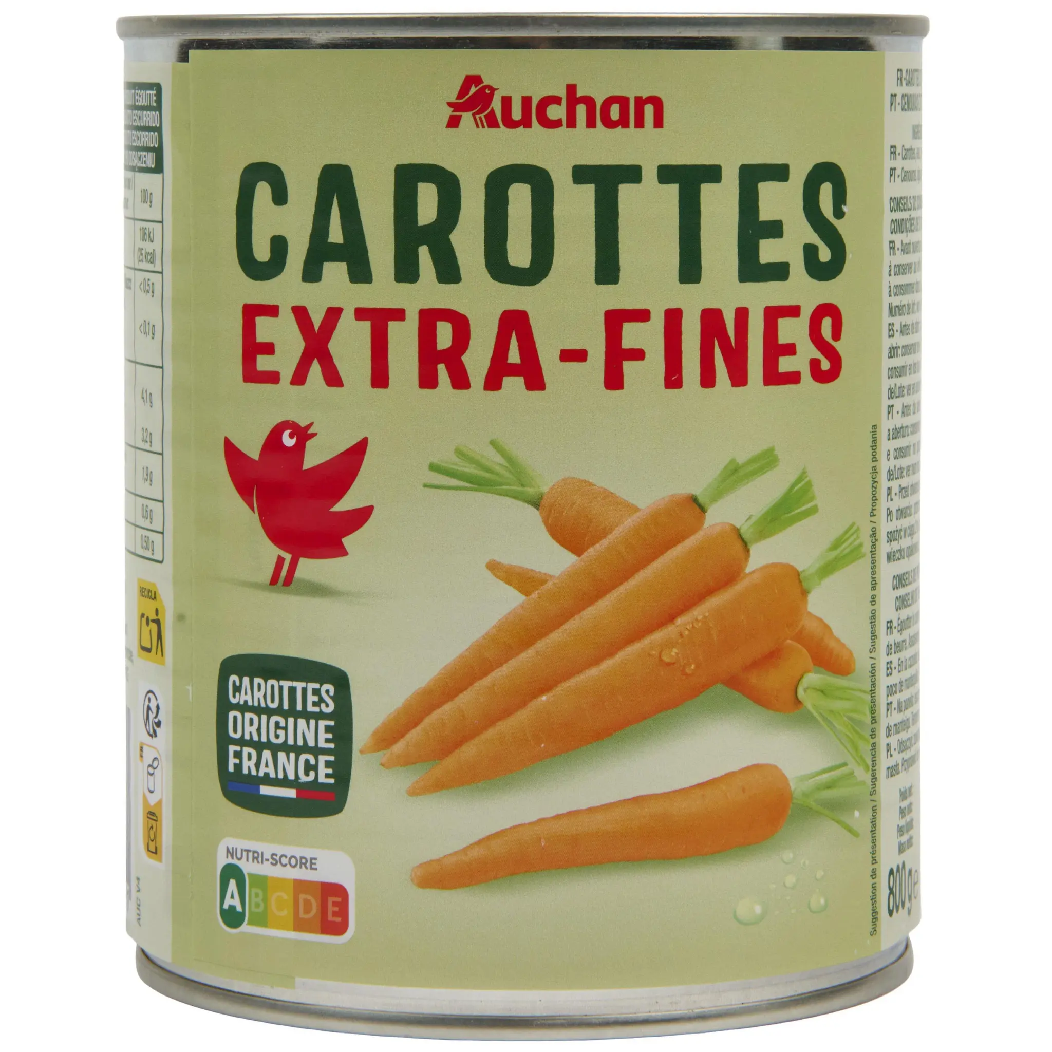 AUCHAN Carottes extra fines