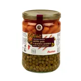 AUCHAN Légumes cuisinés petits pois carottes extra fins en bocal