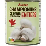 AUCHAN Champignons de Paris entiers 1er choix