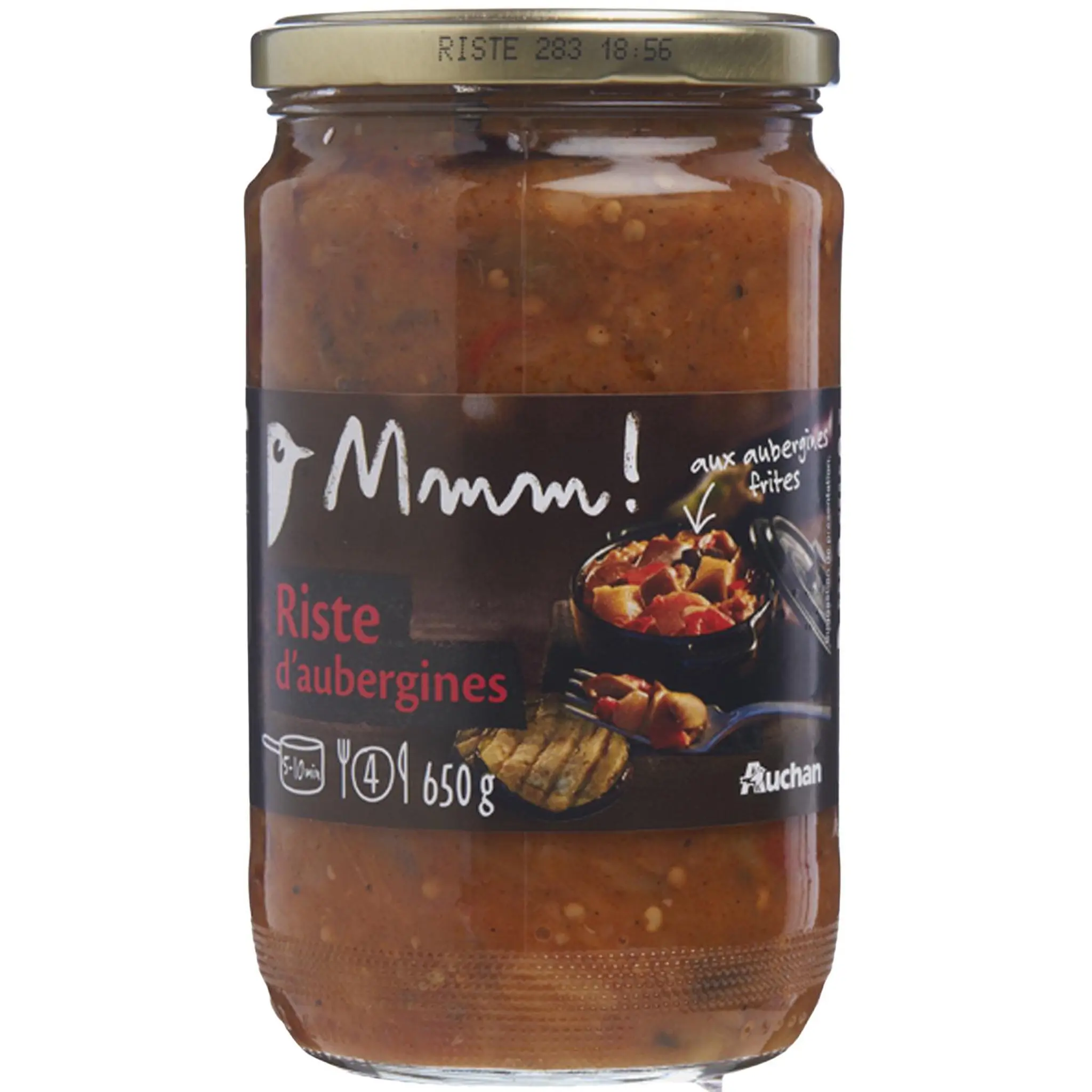 AUCHAN Les mijotés Riste d'aubergines en bocal