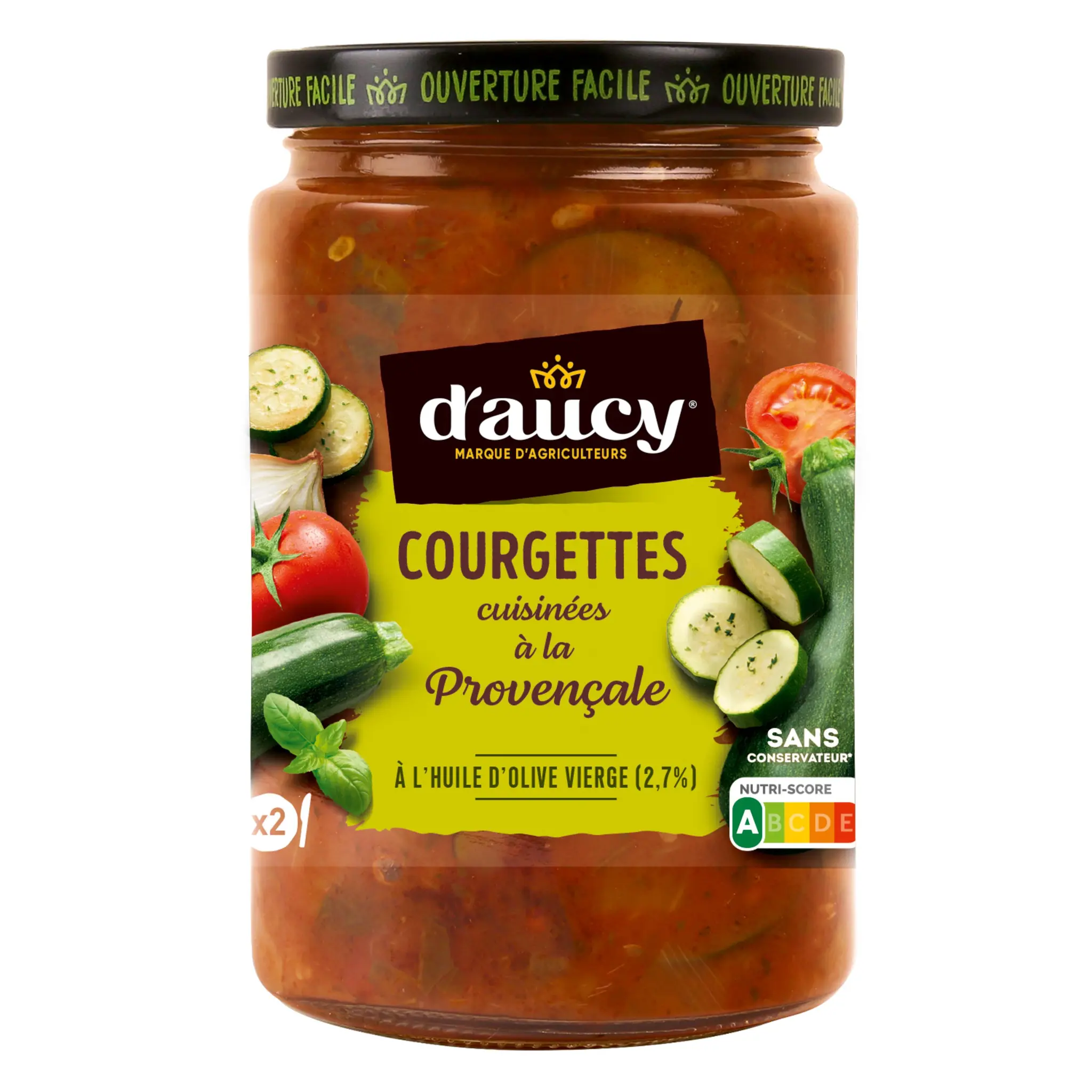 D'AUCY Courgettes cuisinées à la Provençale en bocal
