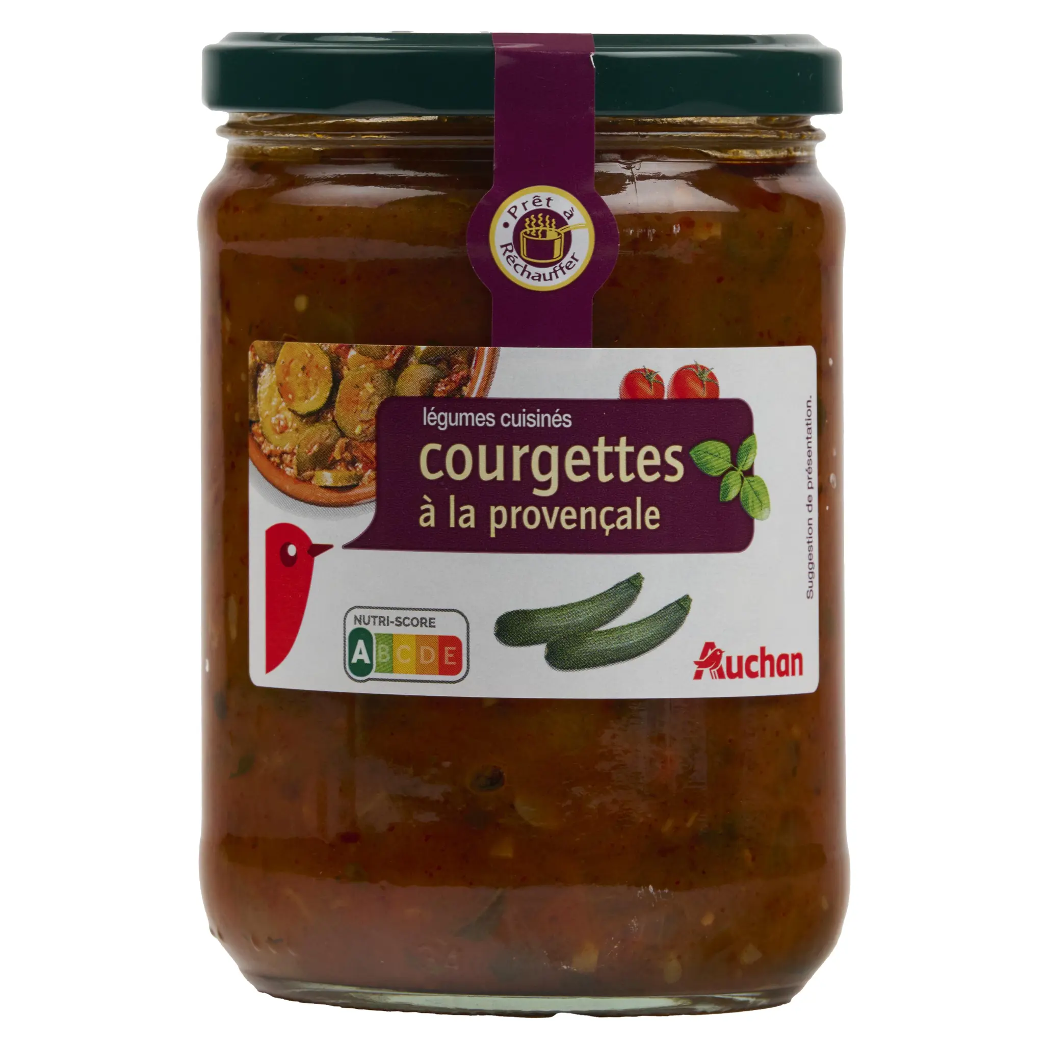 AUCHAN Courgettes cuisinées à la provençale en bocal