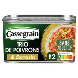 CASSEGRAIN Trio de poivrons cuisinés et sarrasin à l'huile d'olive vierge extra