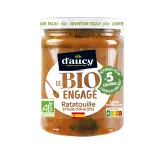 D'AUCY Ratatouille bio cuisinée à l'huile d'olive en bocal