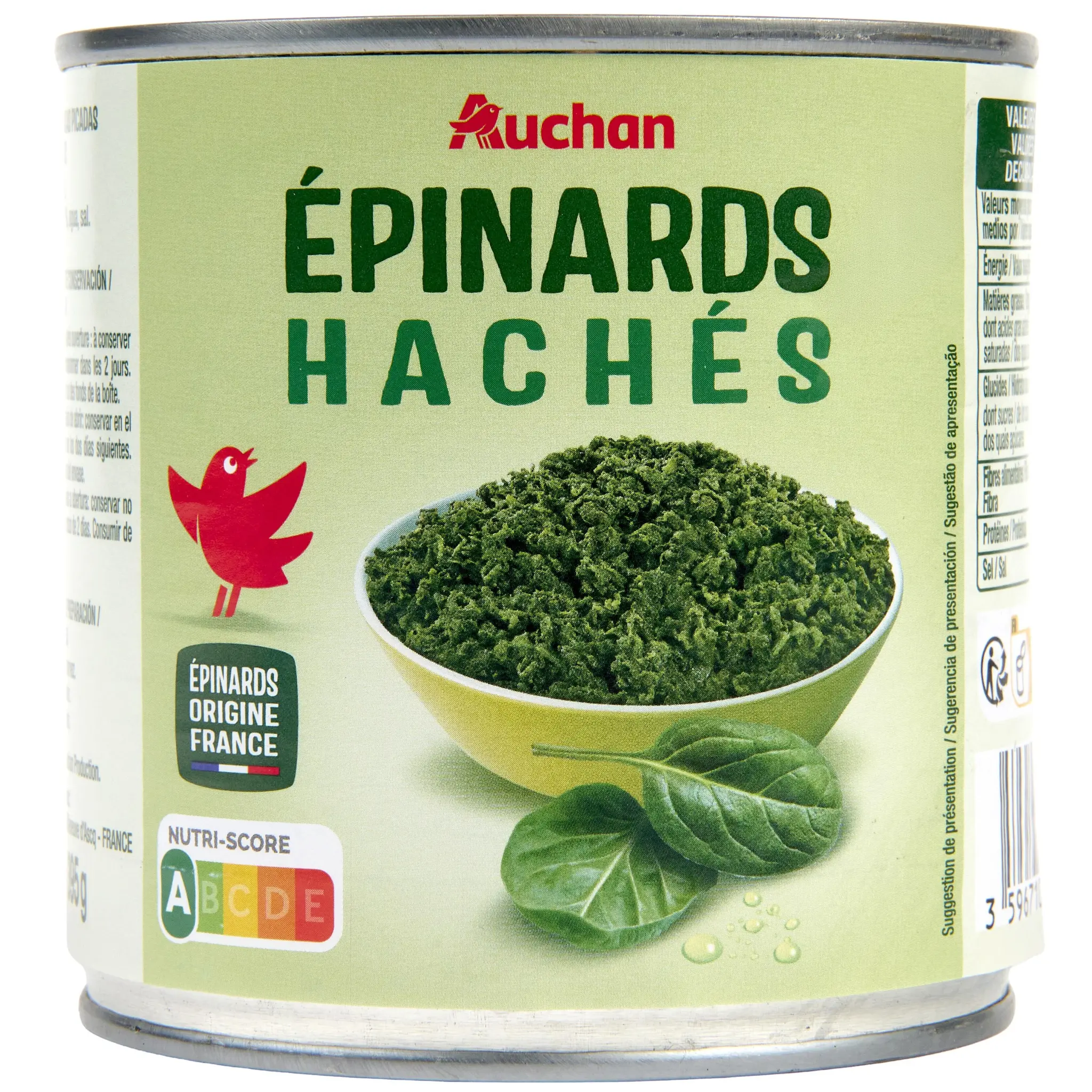 AUCHAN Epinards hachés
