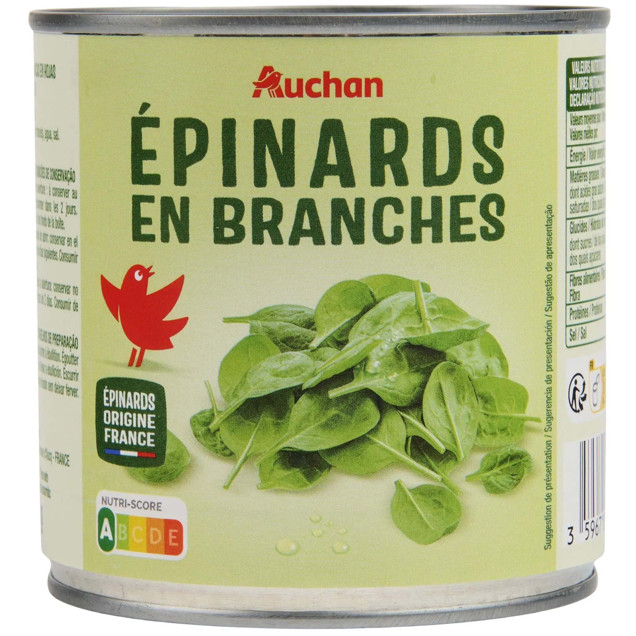 AUCHAN Epinards en branches