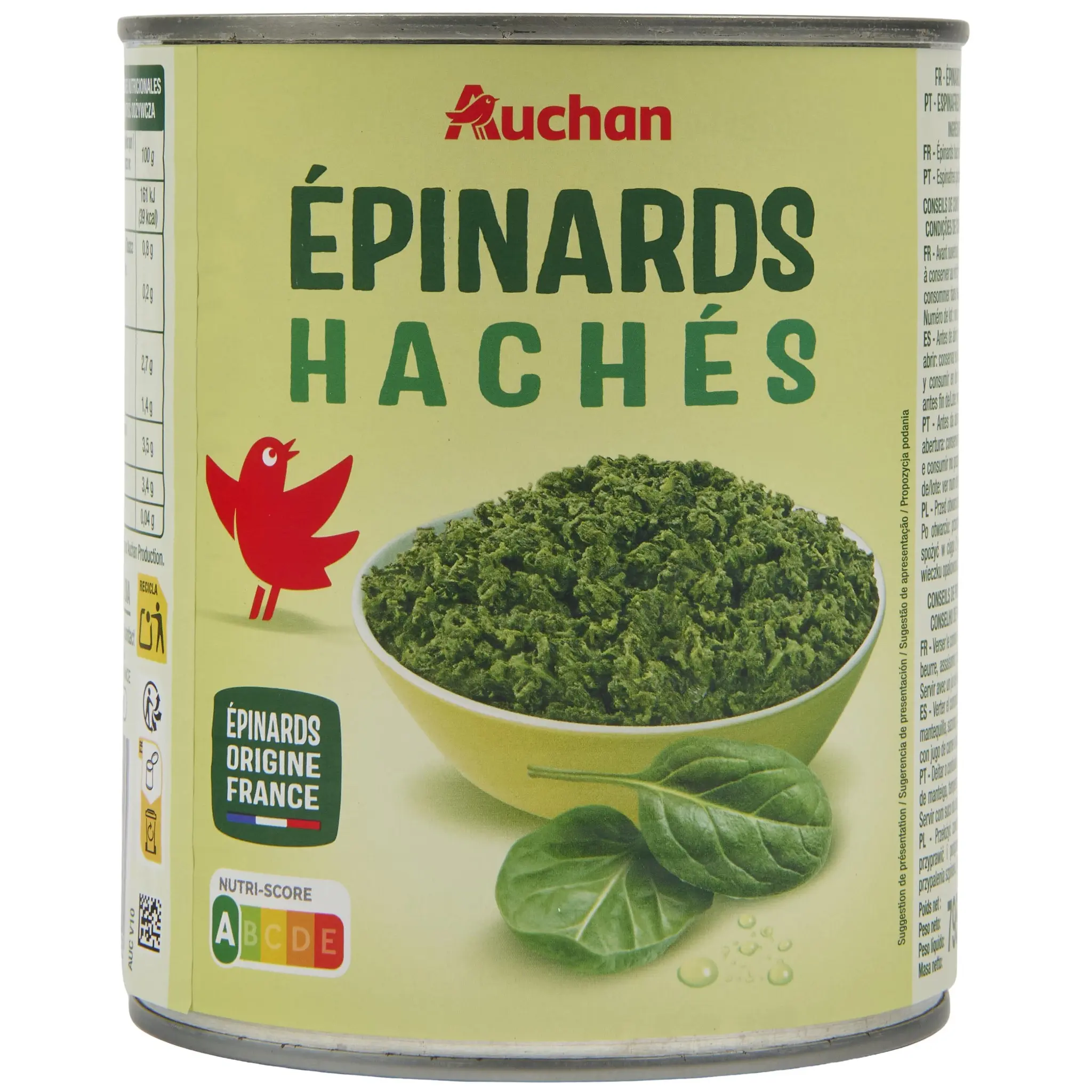 AUCHAN Epinards hachés