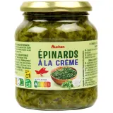 AUCHAN Epinard à la crème bocal