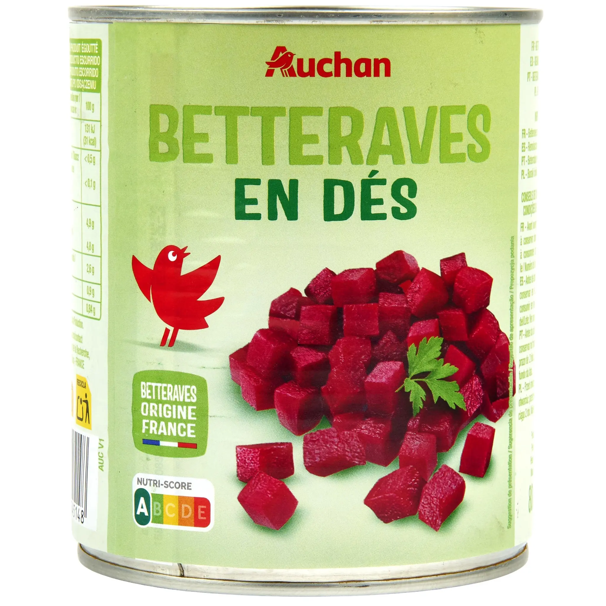 AUCHAN Betteraves en dés