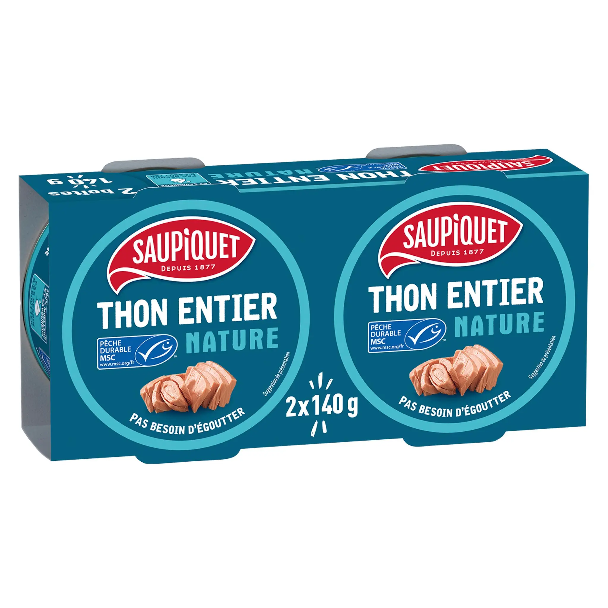 SAUPIQUET Thon entier nature MSC