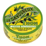 LE SAVOUREUX Miettes de thon généreuses à l'huile d'olive vierge extra