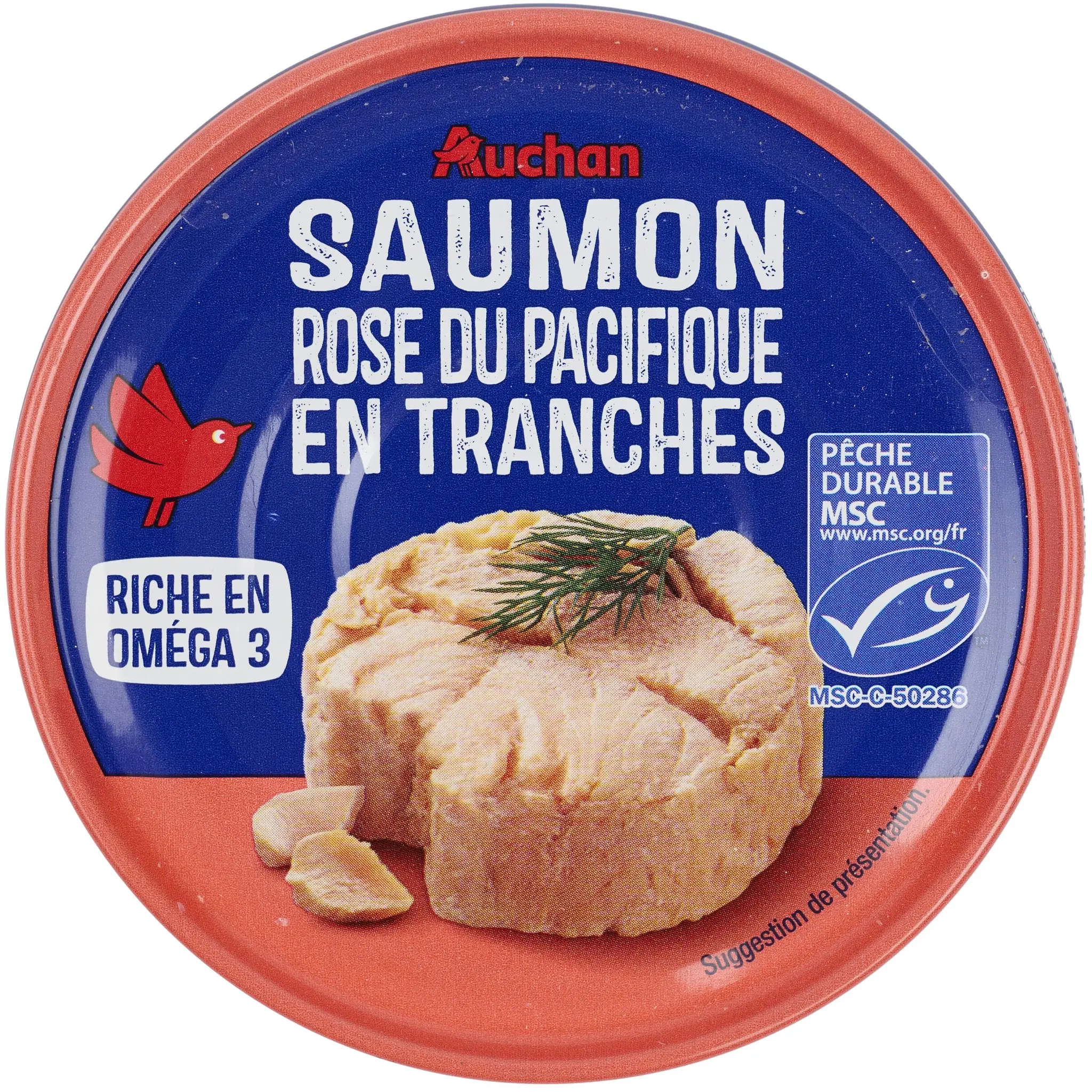 AUCHAN Saumon en tranche MSC