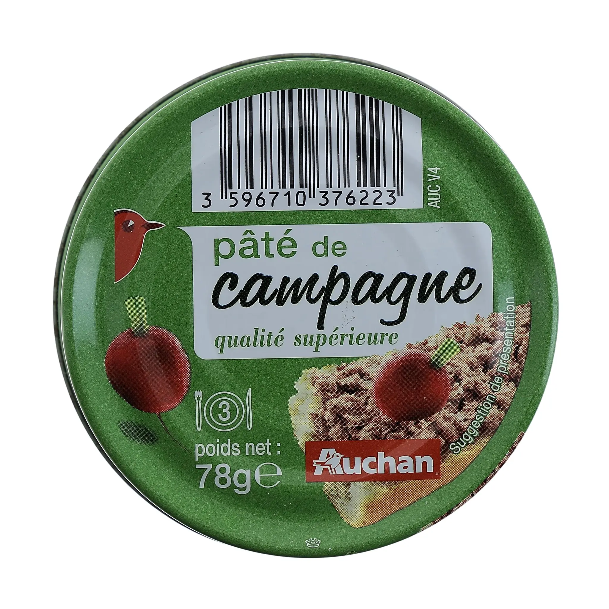 AUCHAN Pâté de campagne qualité supérieure