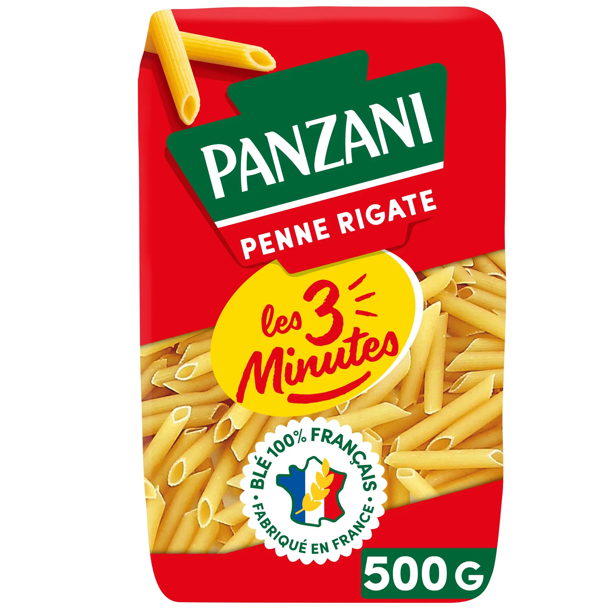 PANZANI Penne cuisson rapide 3min blé français