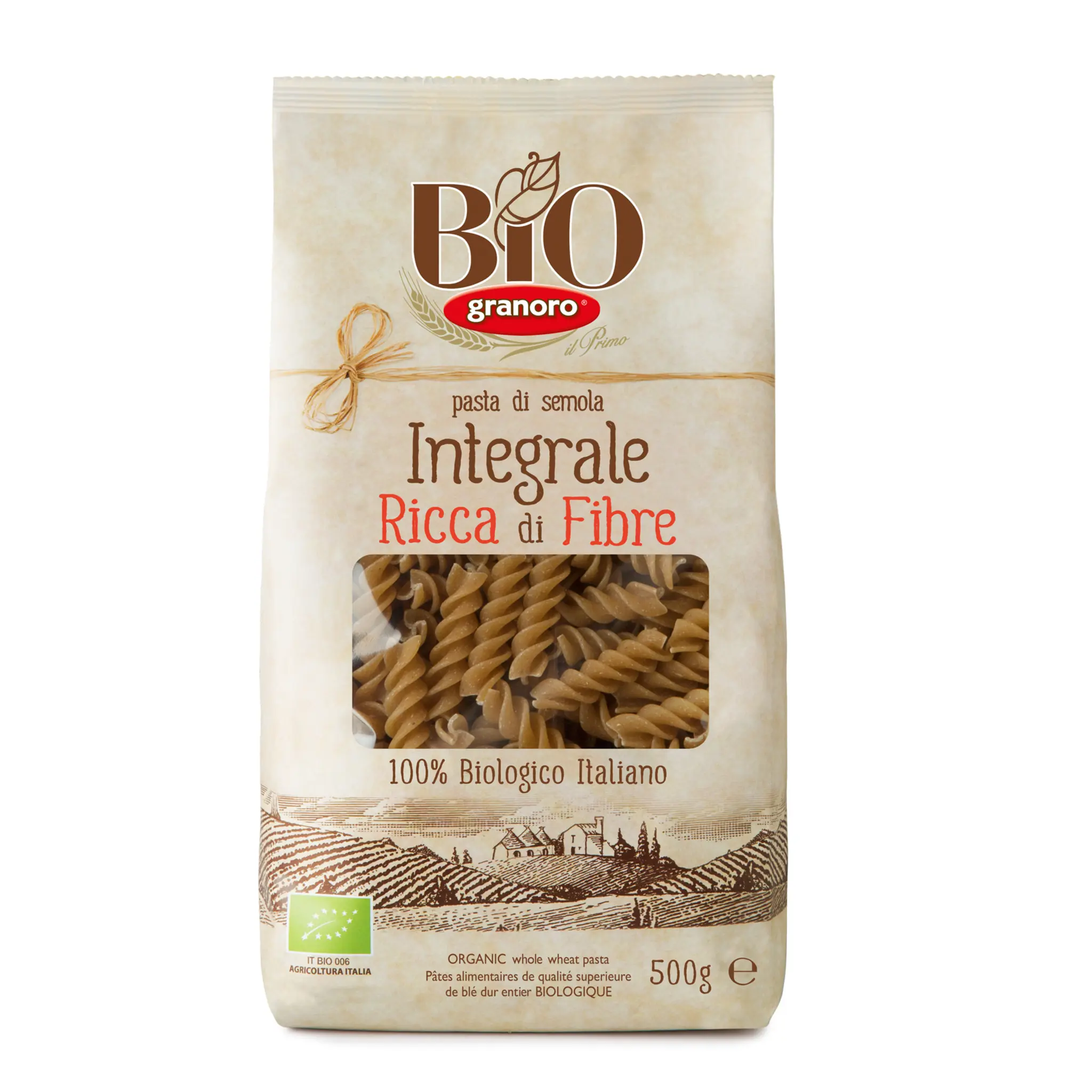 GRANORO Pâtes bio Fusilli intégrale