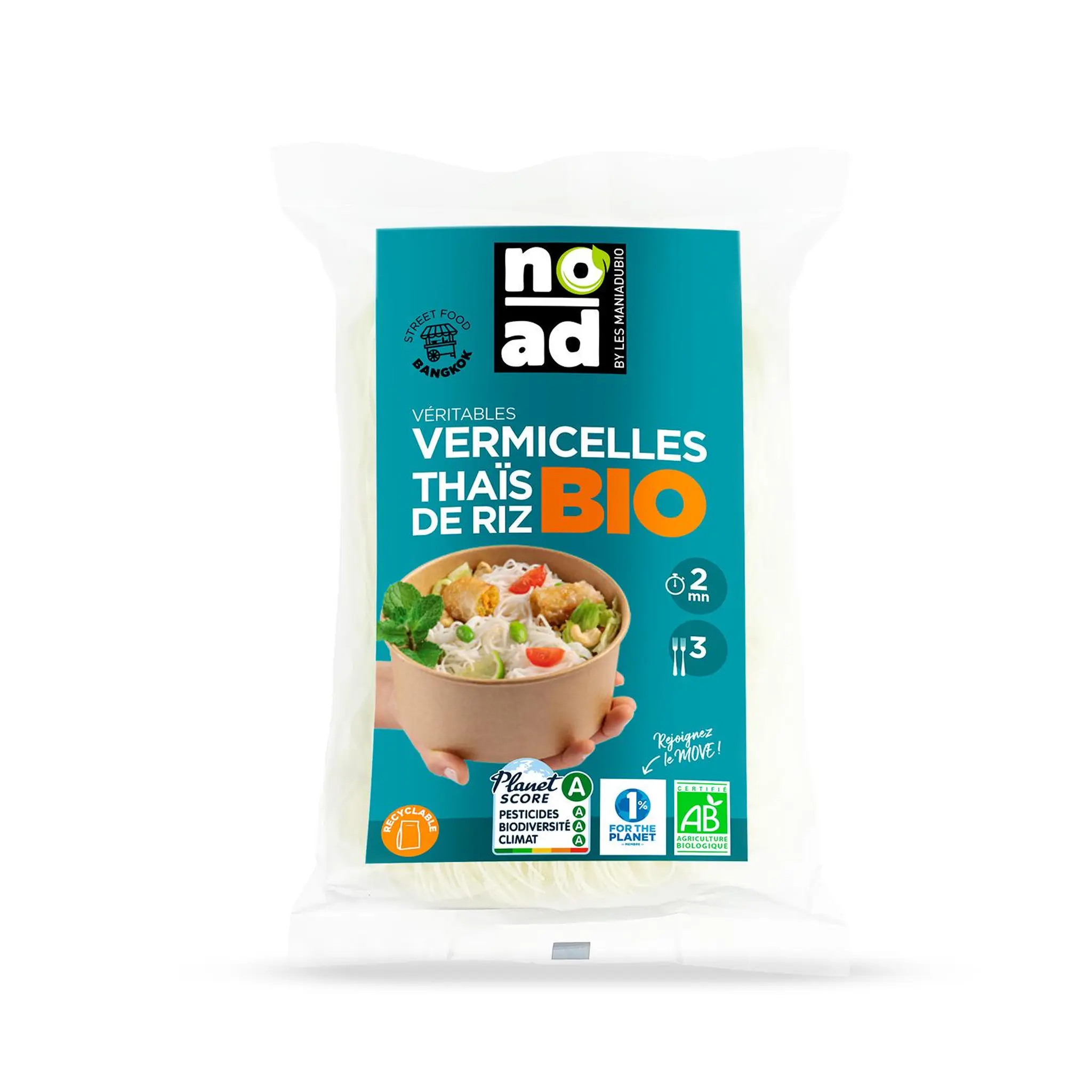 NOAD Véritables vermicelles thaïs de riz bio cuisson rapide