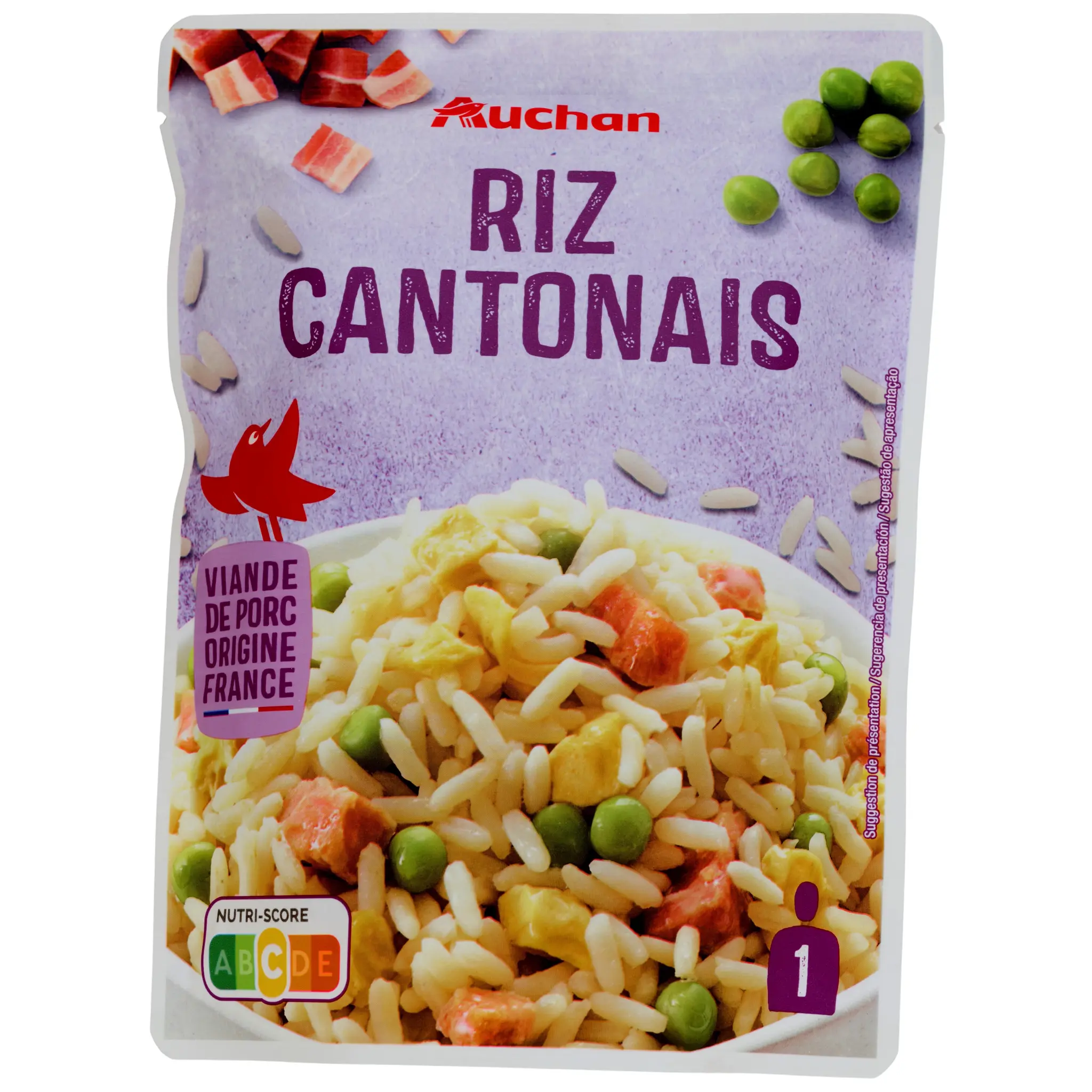 AUCHAN Riz cantonais sachet express