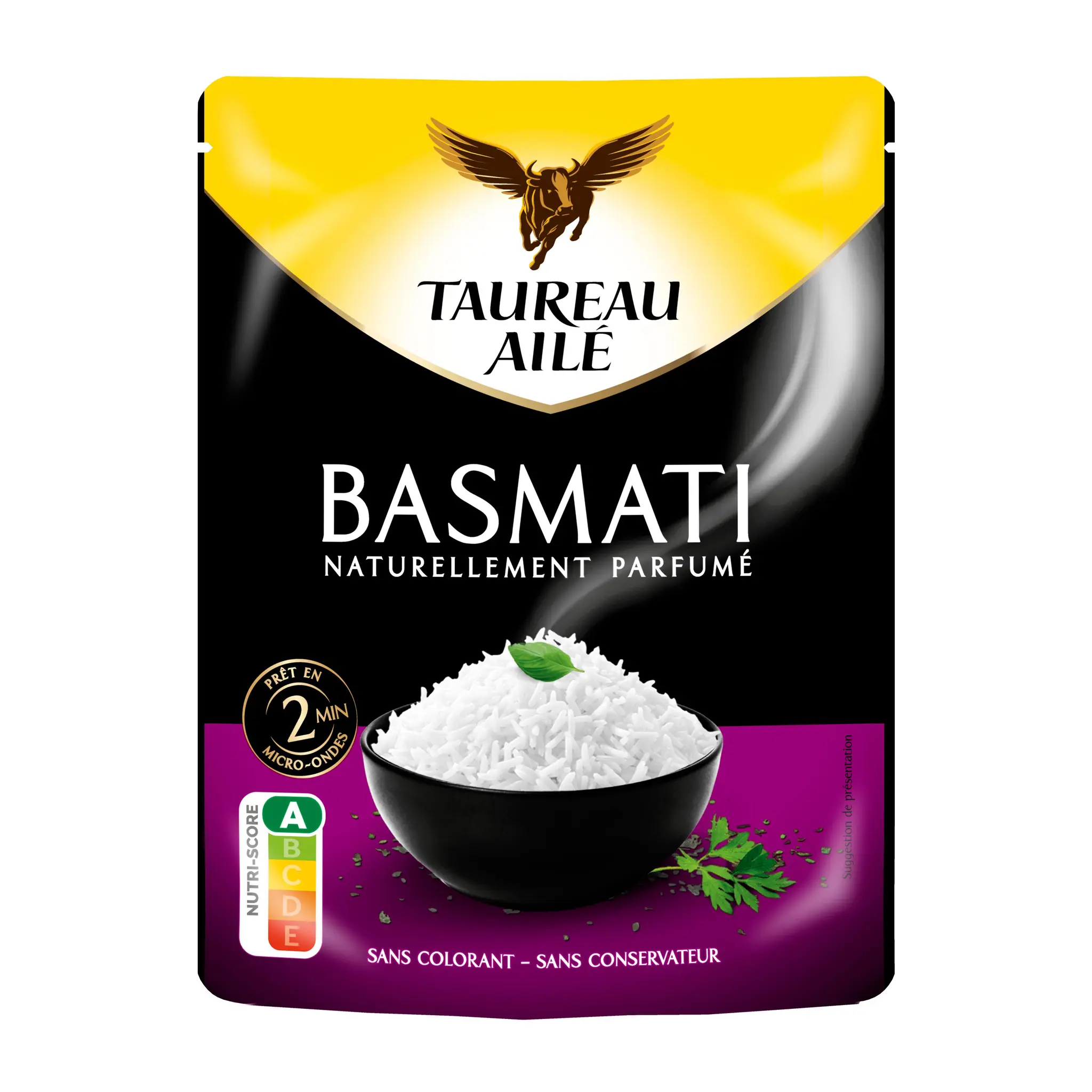 TAUREAU AILE Riz Basmati naturellement parfumé sachet express
