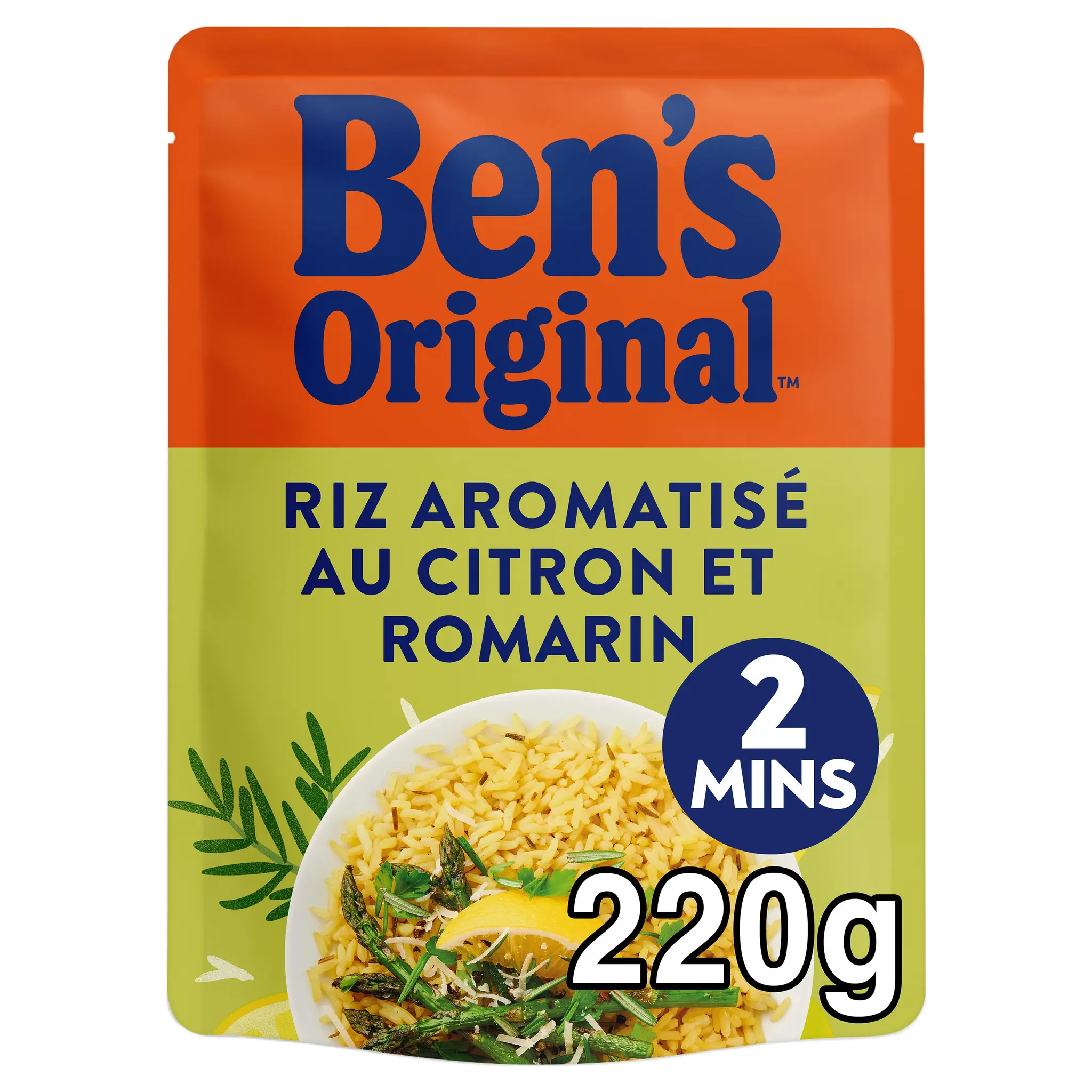 BEN'S ORIGINAL Riz aromatisé citron et romarin sachet express