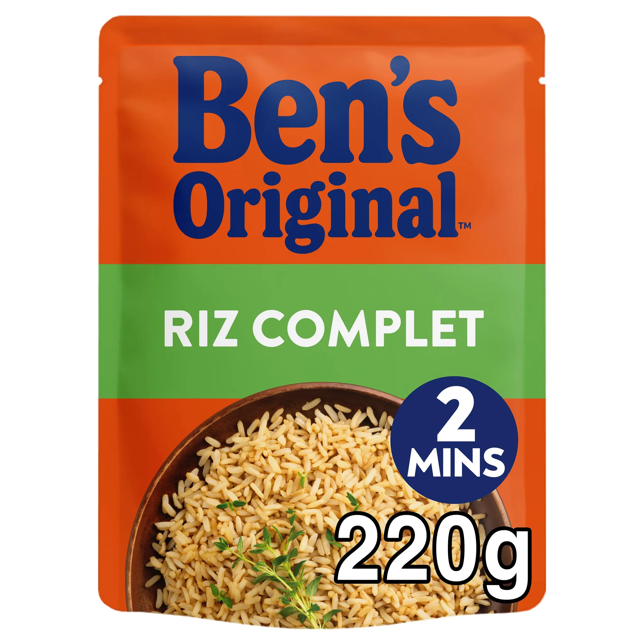 BEN'S ORIGINAL Riz complet cuisson rapide en 2 min sachet express