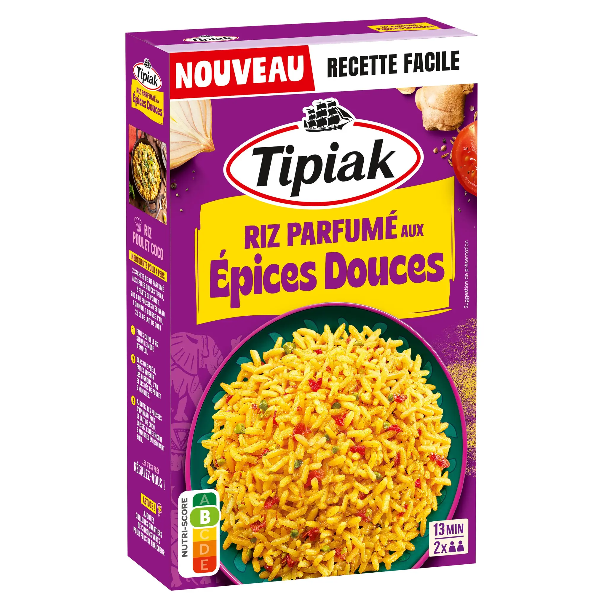 TIPIAK Riz parfumé aux épices douces