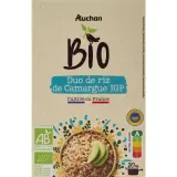 AUCHAN BIO Duo de riz de Camargue IGP 2 couleurs