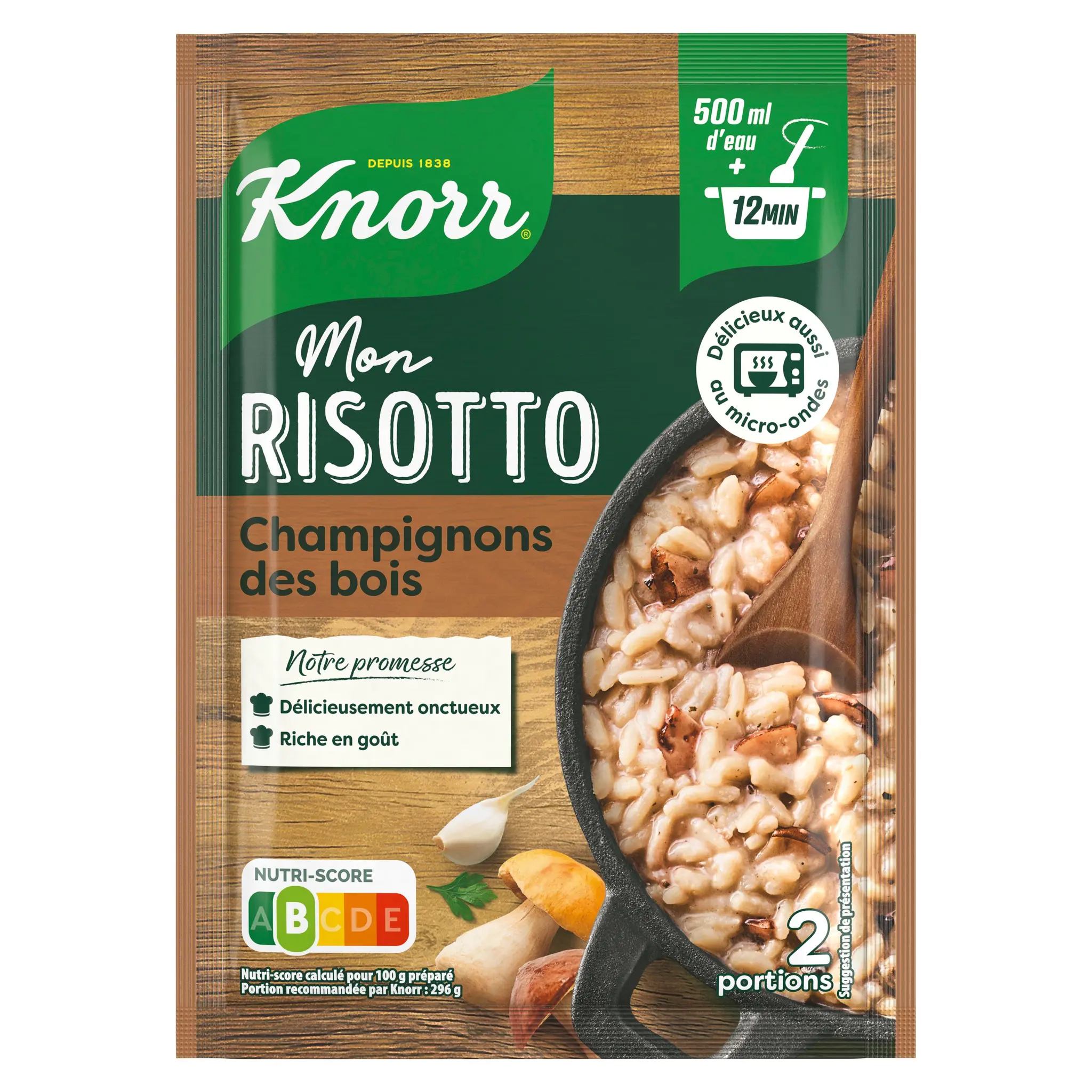 KNORR Riz Risotto aux champignons des bois cuisson 12min