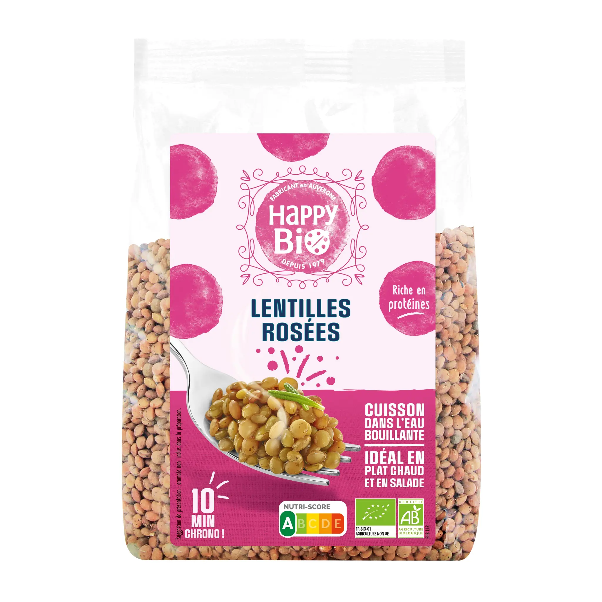 HAPPY BIO Lentilles rosées bio