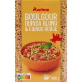 AUCHAN Mélange boulgour et quinoa blond et rouge 12 min