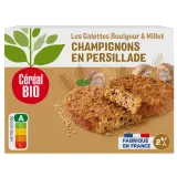 CÉRÉAL BIO Galettes boulgour et millet aux champignons