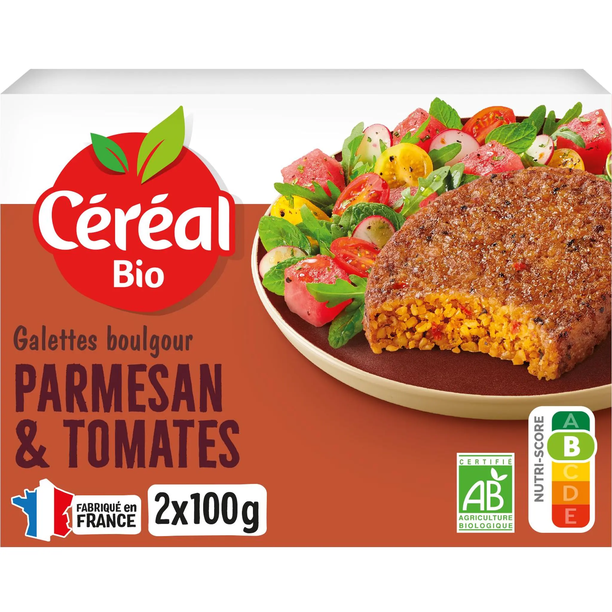 CÉRÉAL BIO Galettes boulgour au parmesan et tomates confites bio