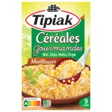 TIPIAK Céréales gourmandes blé soja maïs orge sachets express