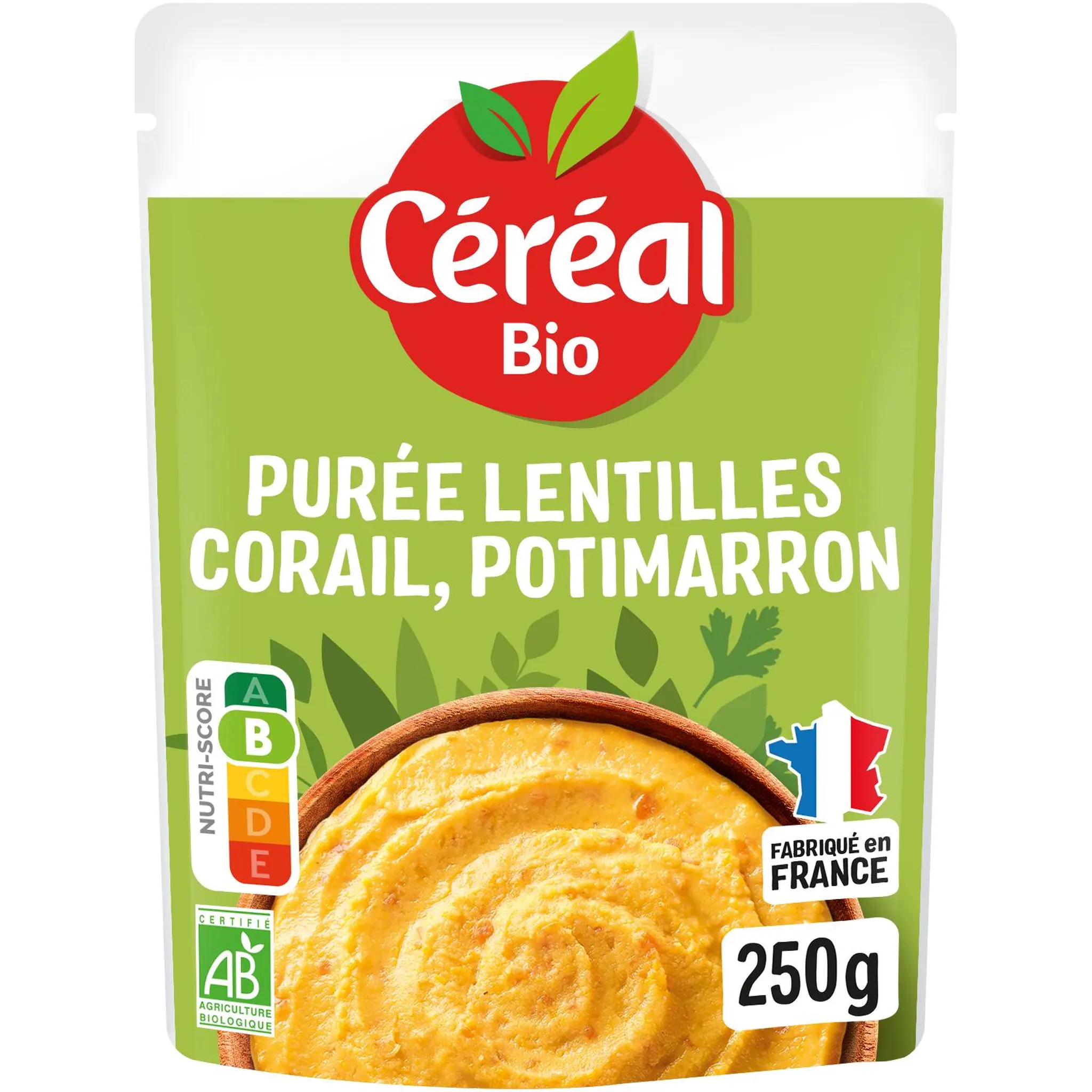 CÉRÉAL BIO Purée lentilles corail et potimarron sachet express