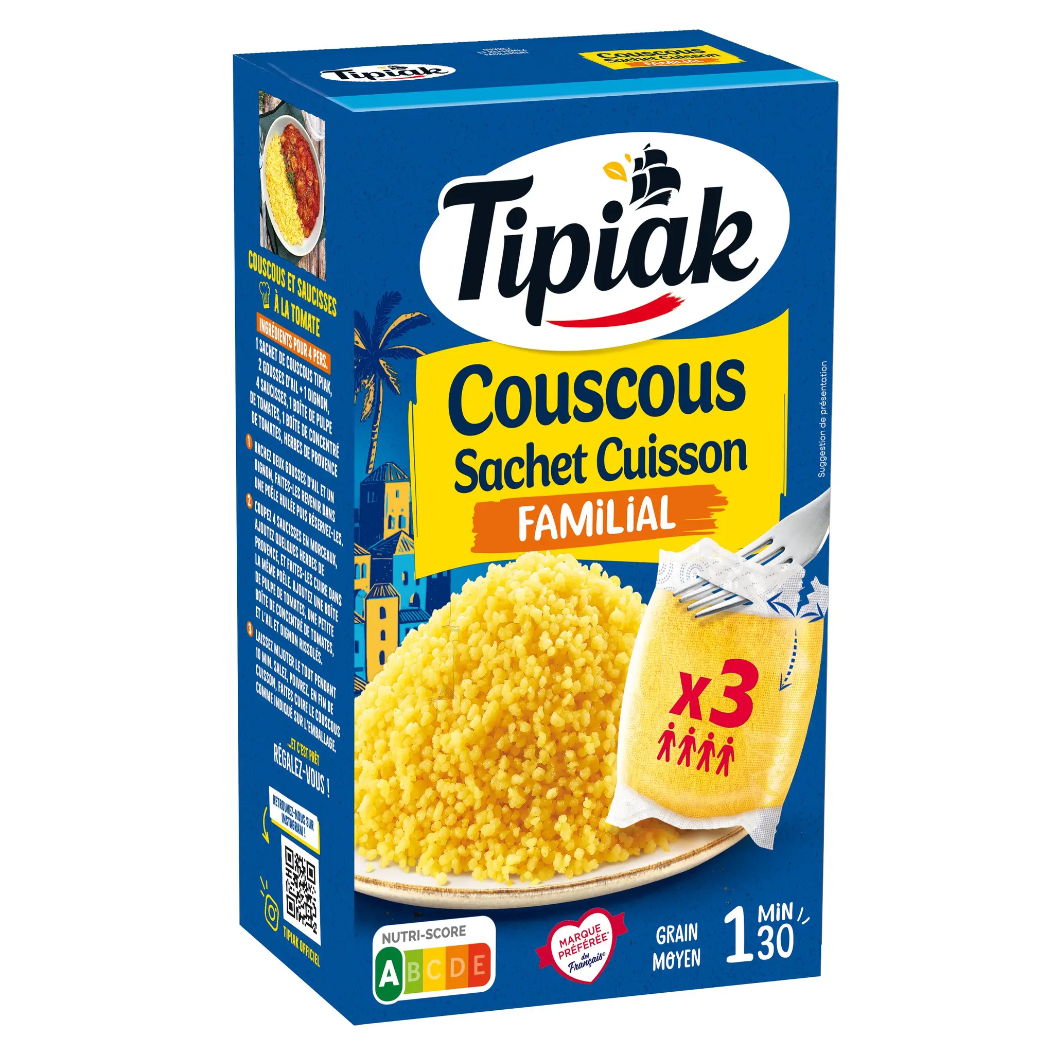 TIPIAK Couscous familial sachet cuisson