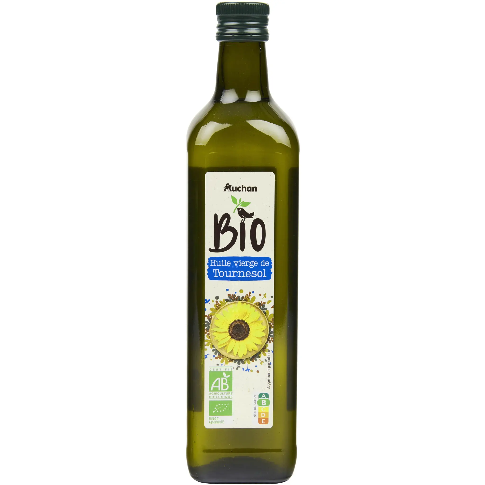 AUCHAN BIO Huile vierge de tournesol