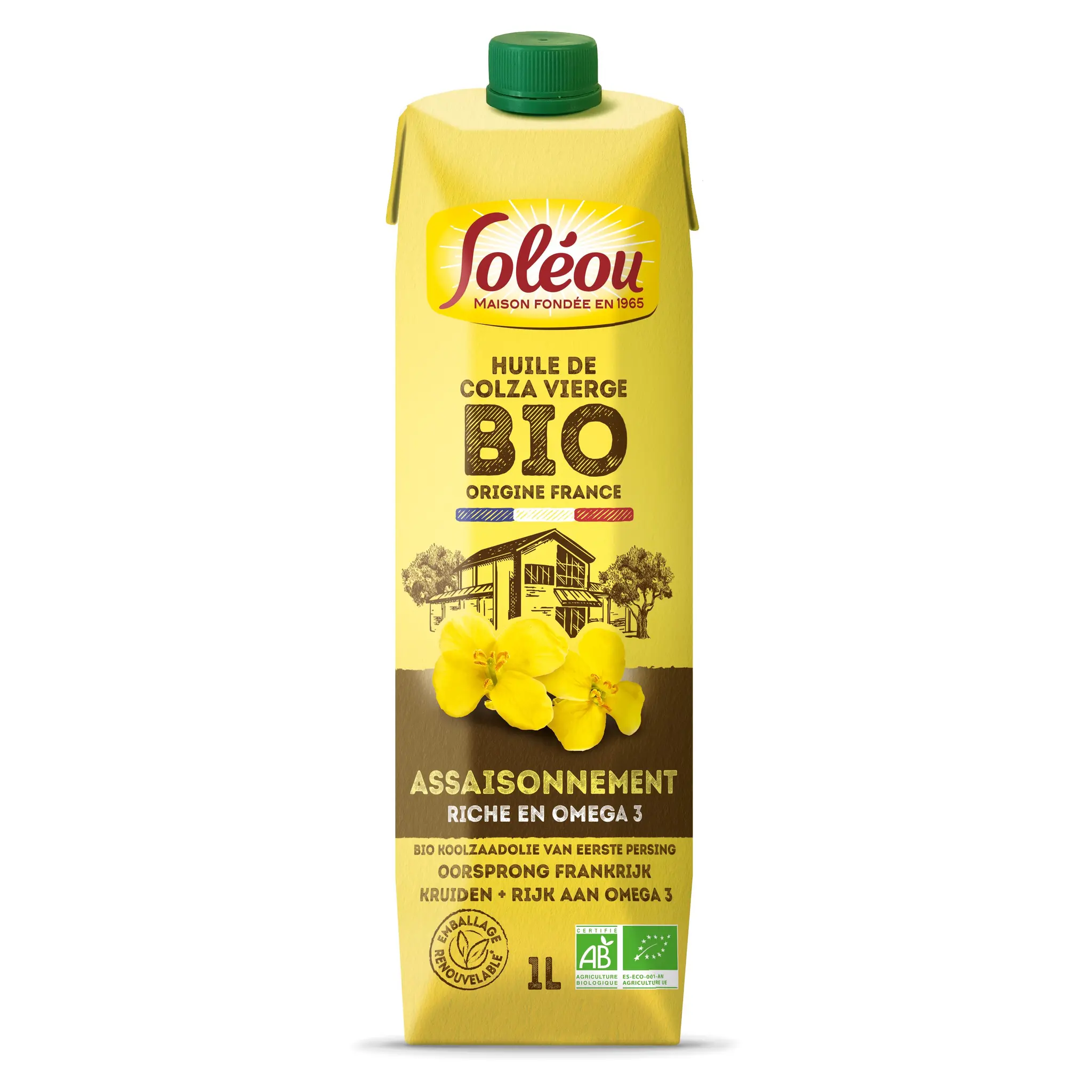SOLEOU Huile de colza vierge bio