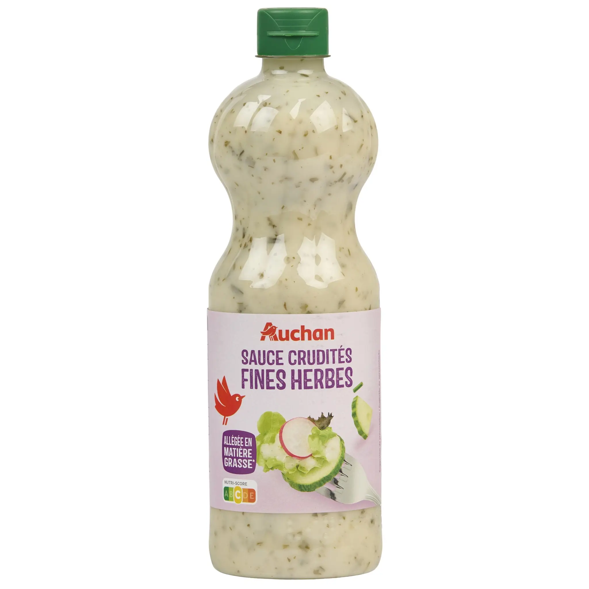 AUCHAN Sauce crudités saveur fine herbes allégée en matières grasses