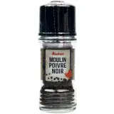 AUCHAN Poivre noir en grains en moulin