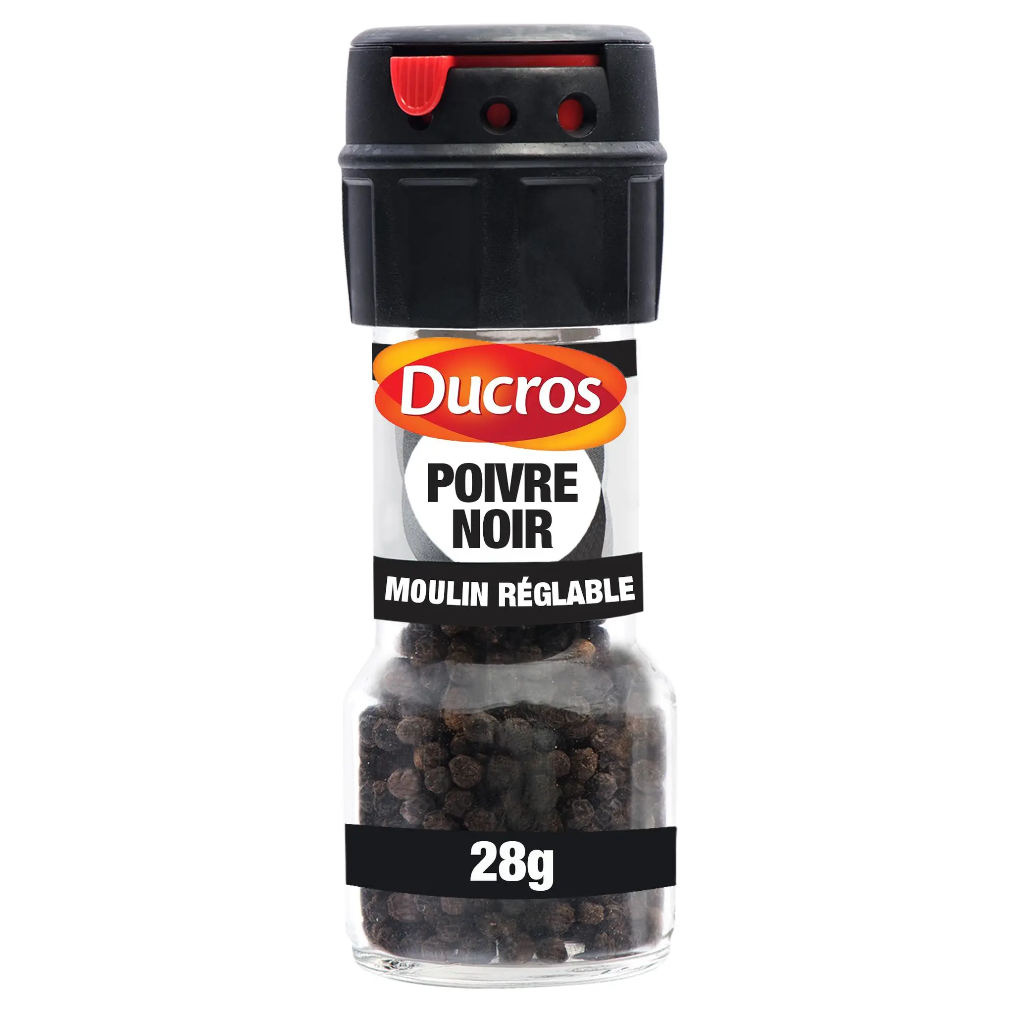 DUCROS Poivre noir en grains force 6 en moulin