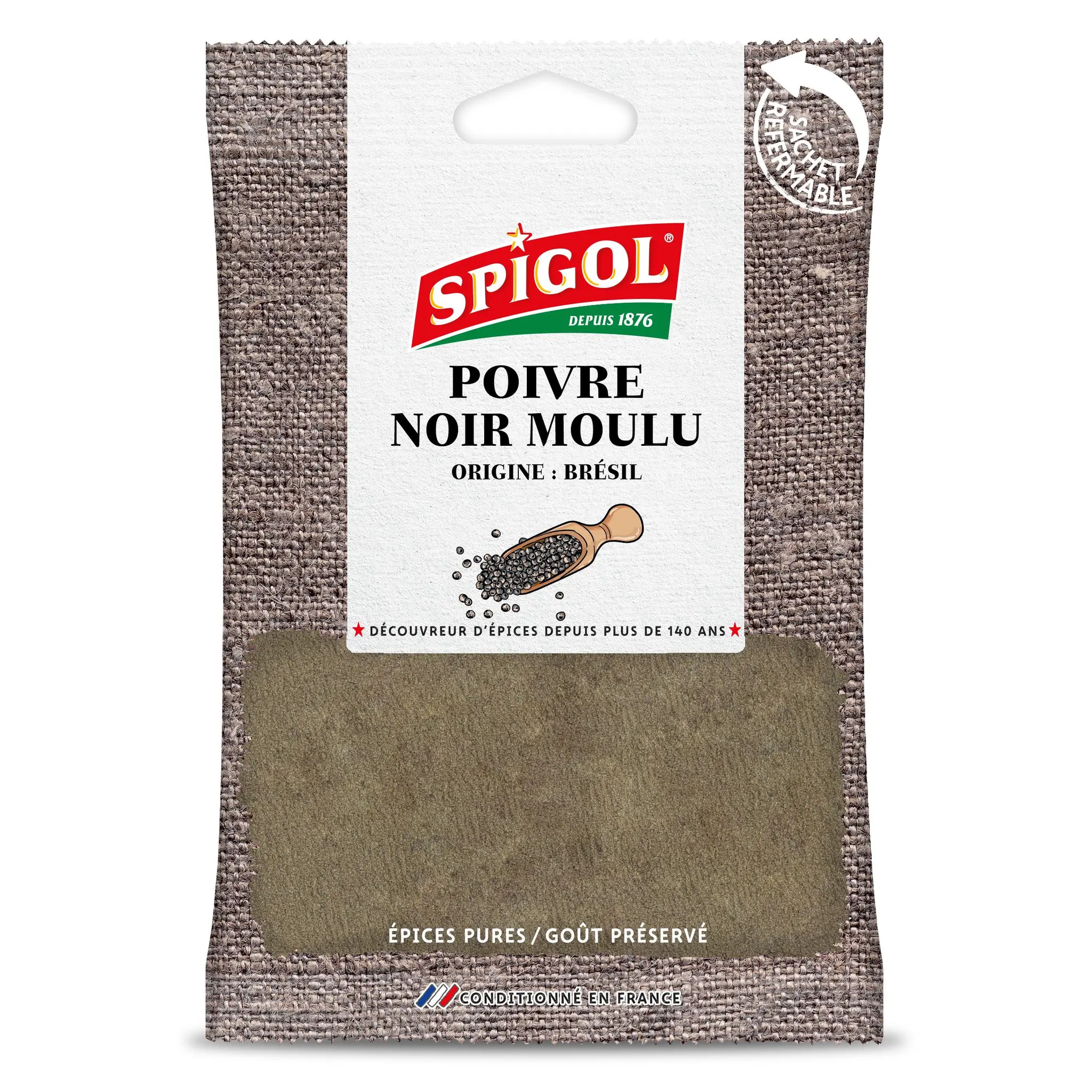 SPIGOL Poivre noir moulu en sachet