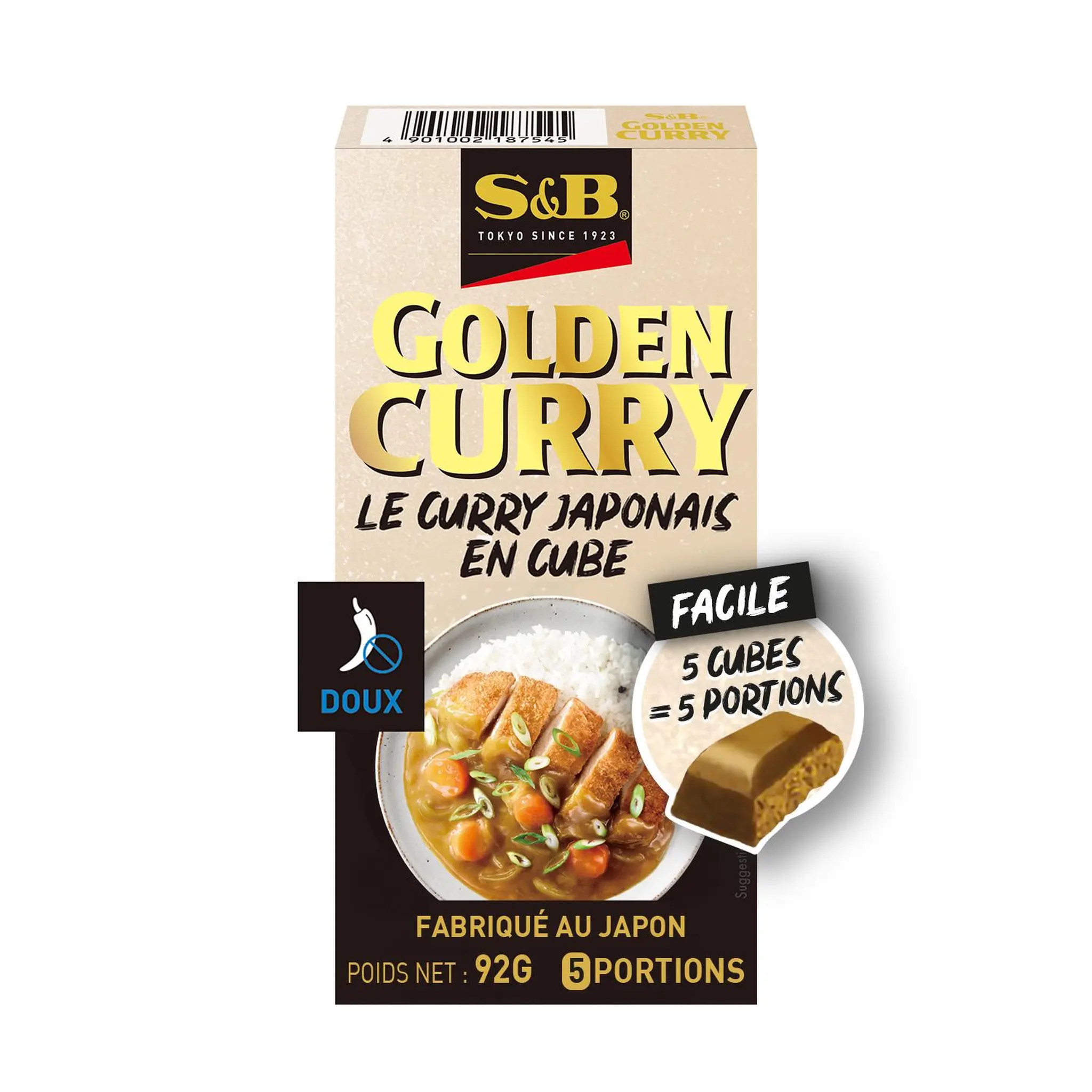 S&B Curry japonais doux en plaque