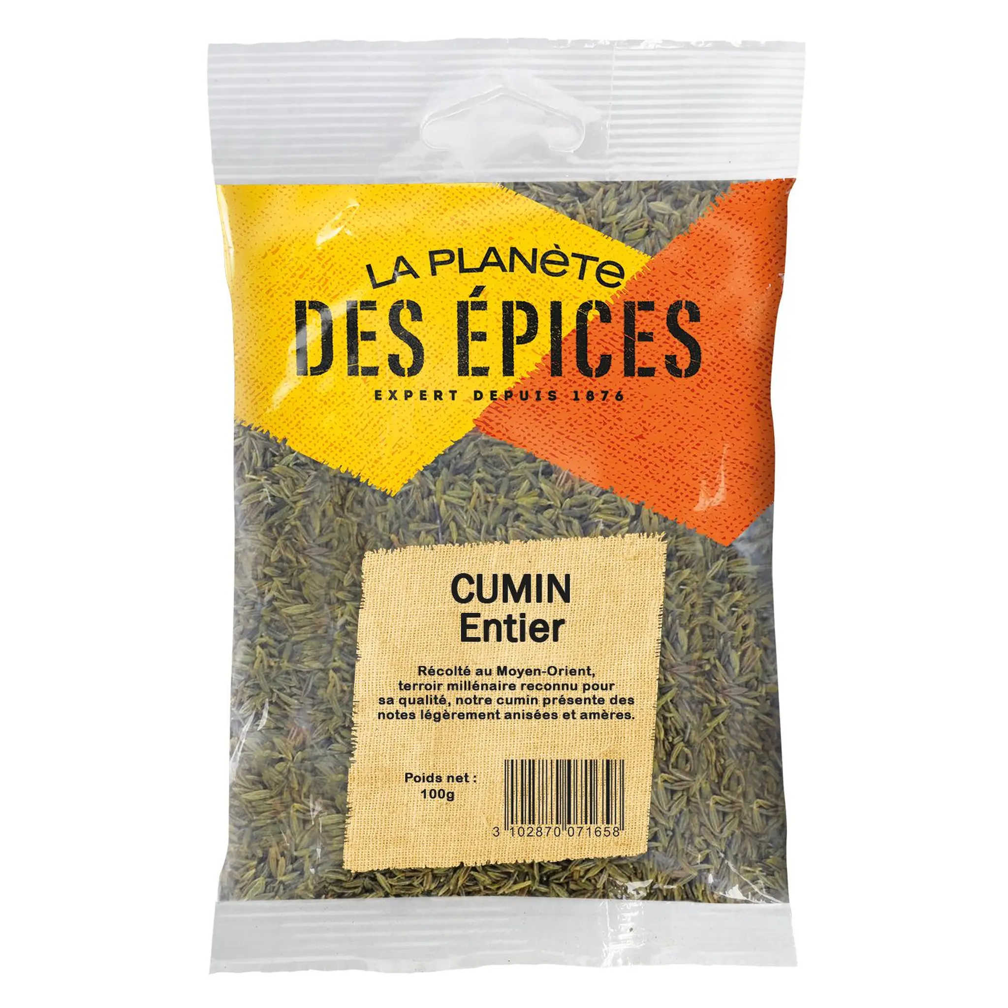 LA PLANETE DES EPICES Cumin entier en sachet