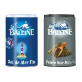 LA BALEINE Duo sel de mer fin et poivre noir moulu
