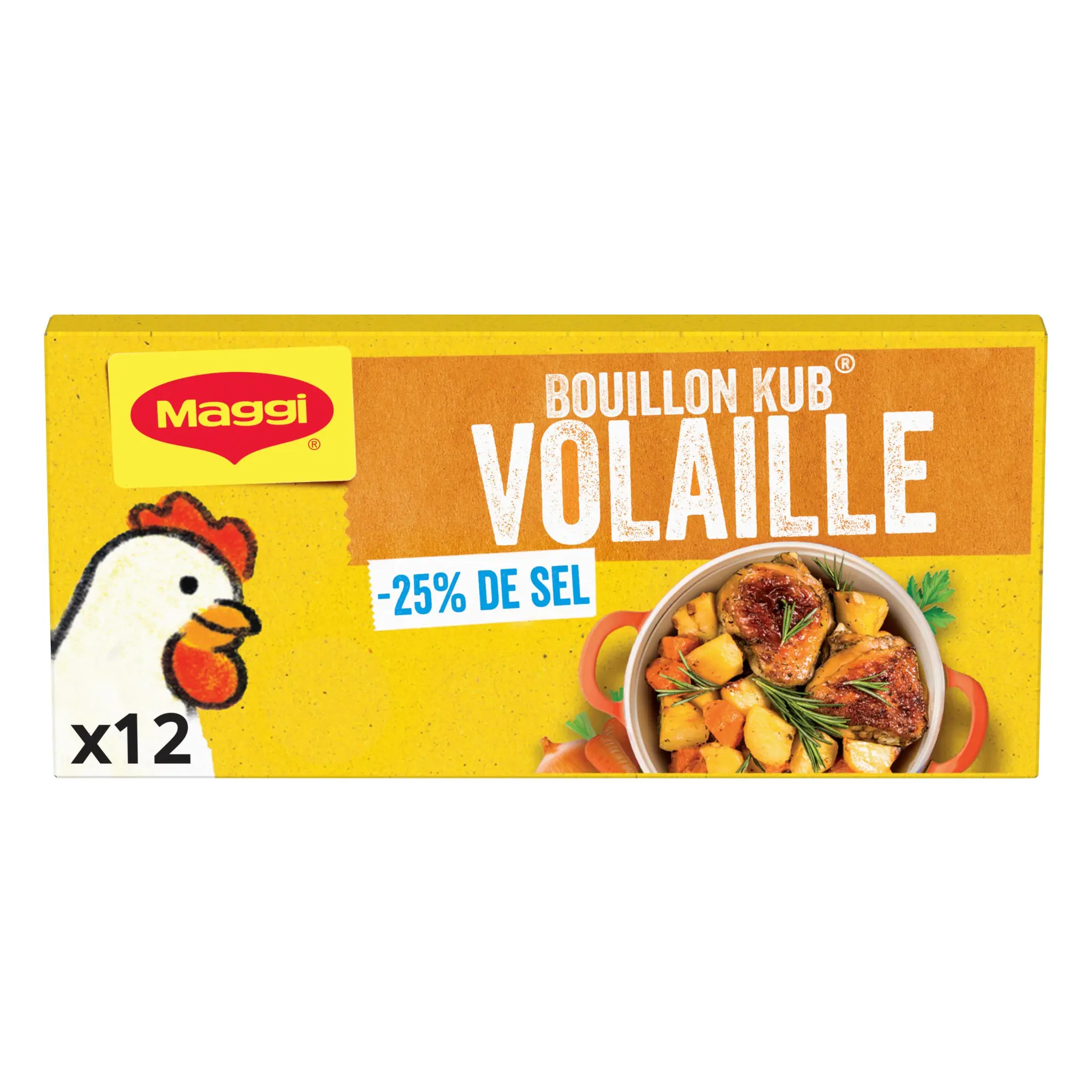 MAGGI Bouillon Kub de volaille -25% de sel